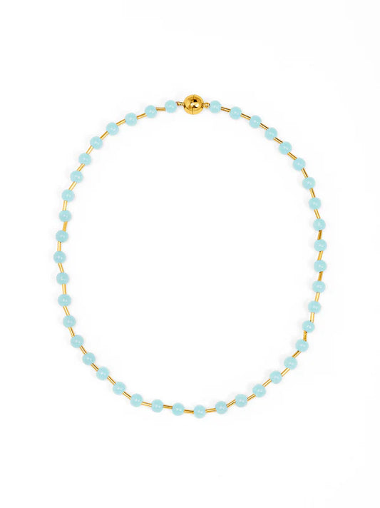 Polly Magnet Bead Necklace - Blue
