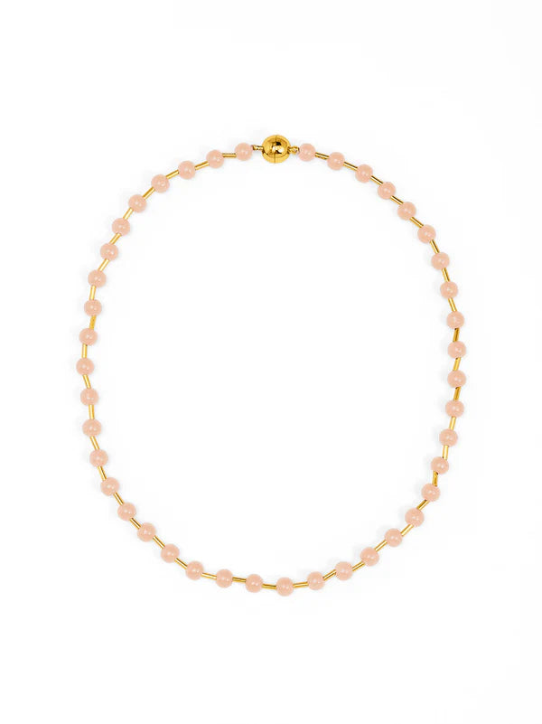 Polly Magnet Bead Necklace - Beige