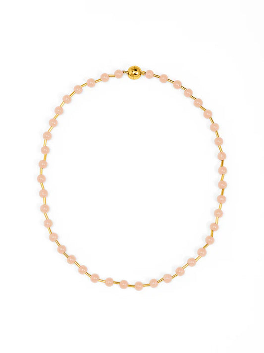 Polly Magnet Bead Necklace - Beige