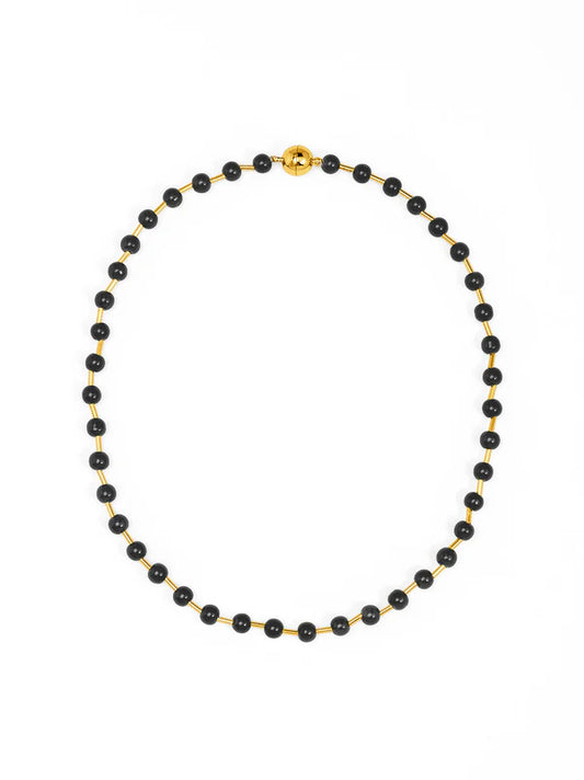 Polly Magnet Bead Necklace - Black