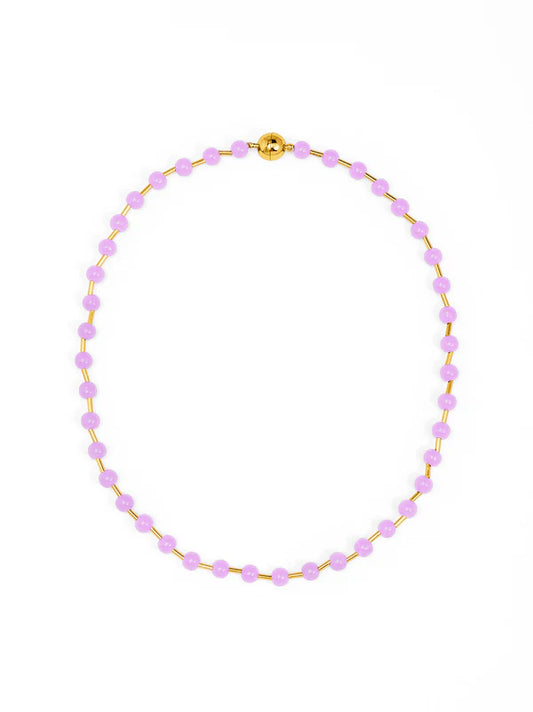 Polly Magnet Bead Necklace - Lavender