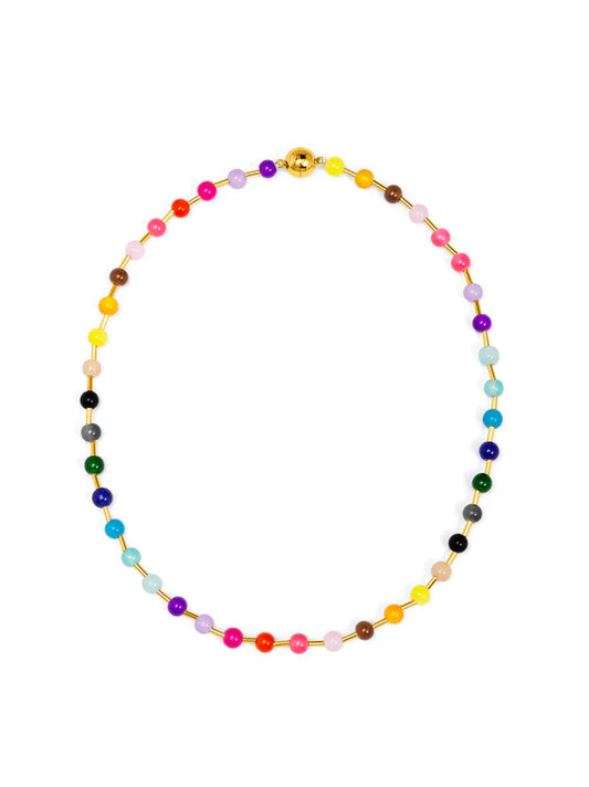 Polly Magnet Bead Necklace - Rainbow