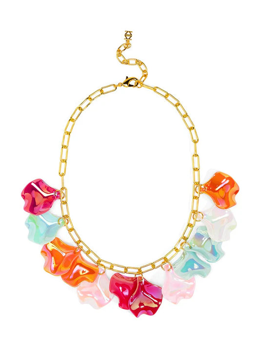Lola Colorful Petal Cluster Necklace