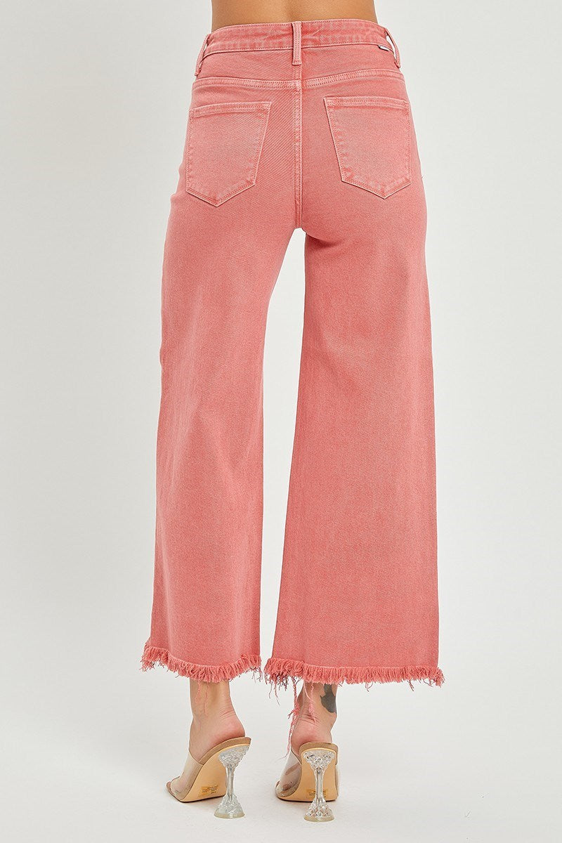 Kendra Pink Wide Leg Jeans