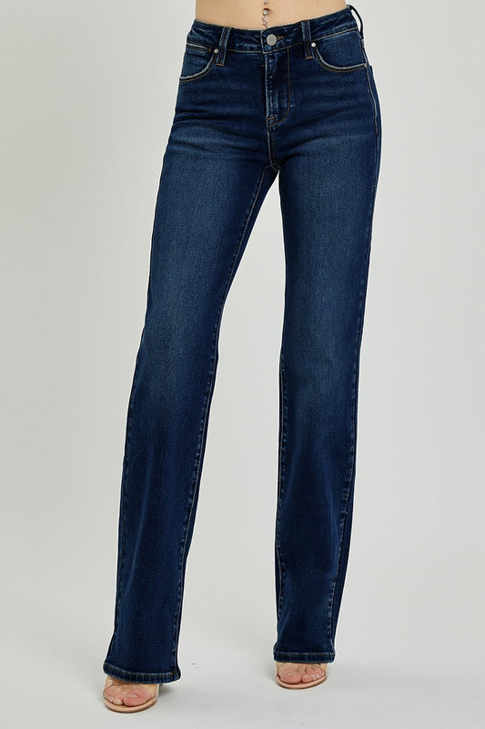 Angie Long Straight Denim - Dark