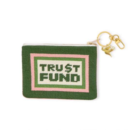 Trust Fund Needlepoint Pouch