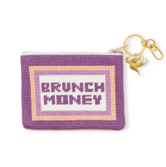 Brunch Money Needlepoint Pouch