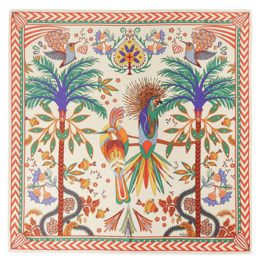 Magic India Printed Beige Scarf