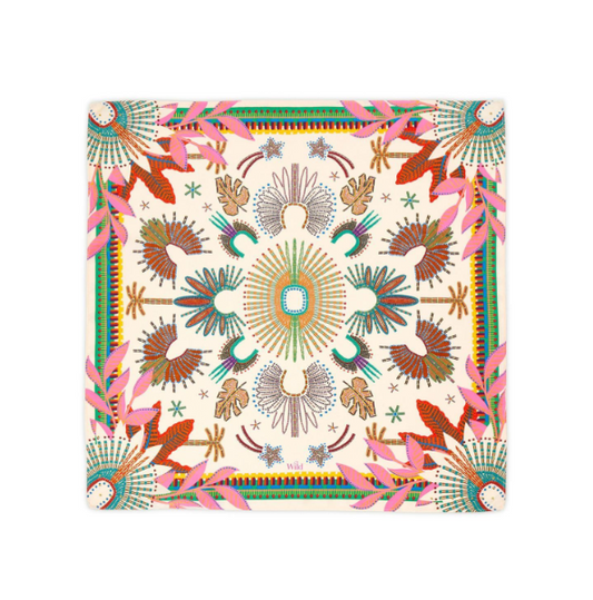 Wakiza Beige Mini Square Scarf