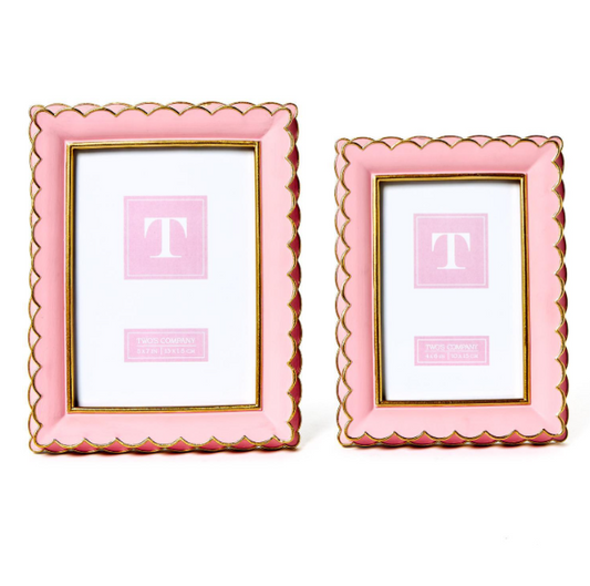 Pink Scallop Picture Frame