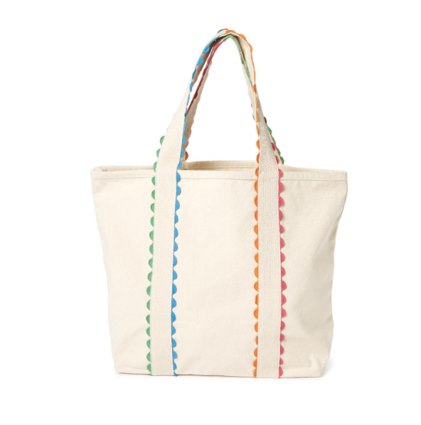 Colorful Ric Rac Canvas Tote
