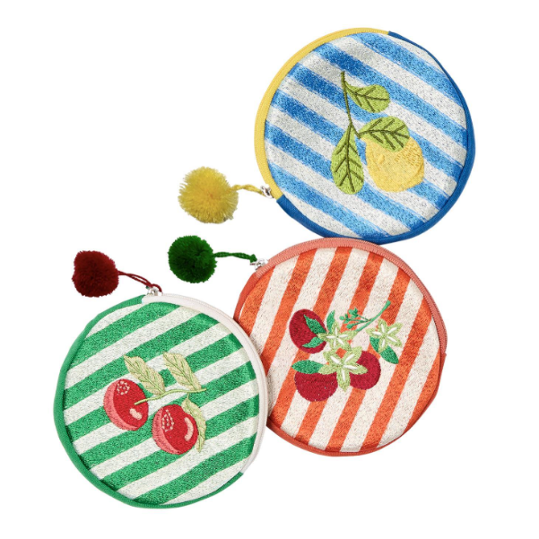 Fruit Woven Stripe Coin Pouch
