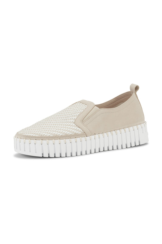 Tulip Platform Sneaker - Natural with White