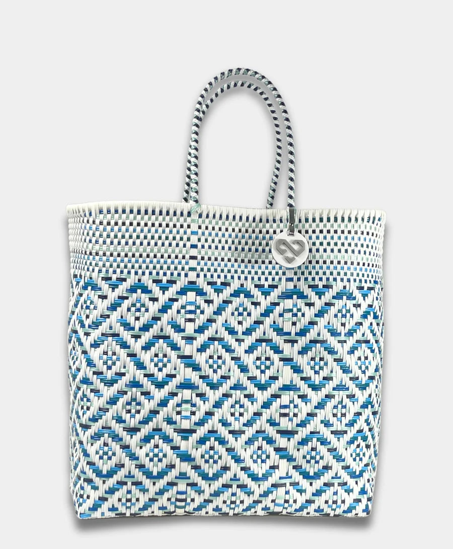 Venecia Blue and White Mini Tote