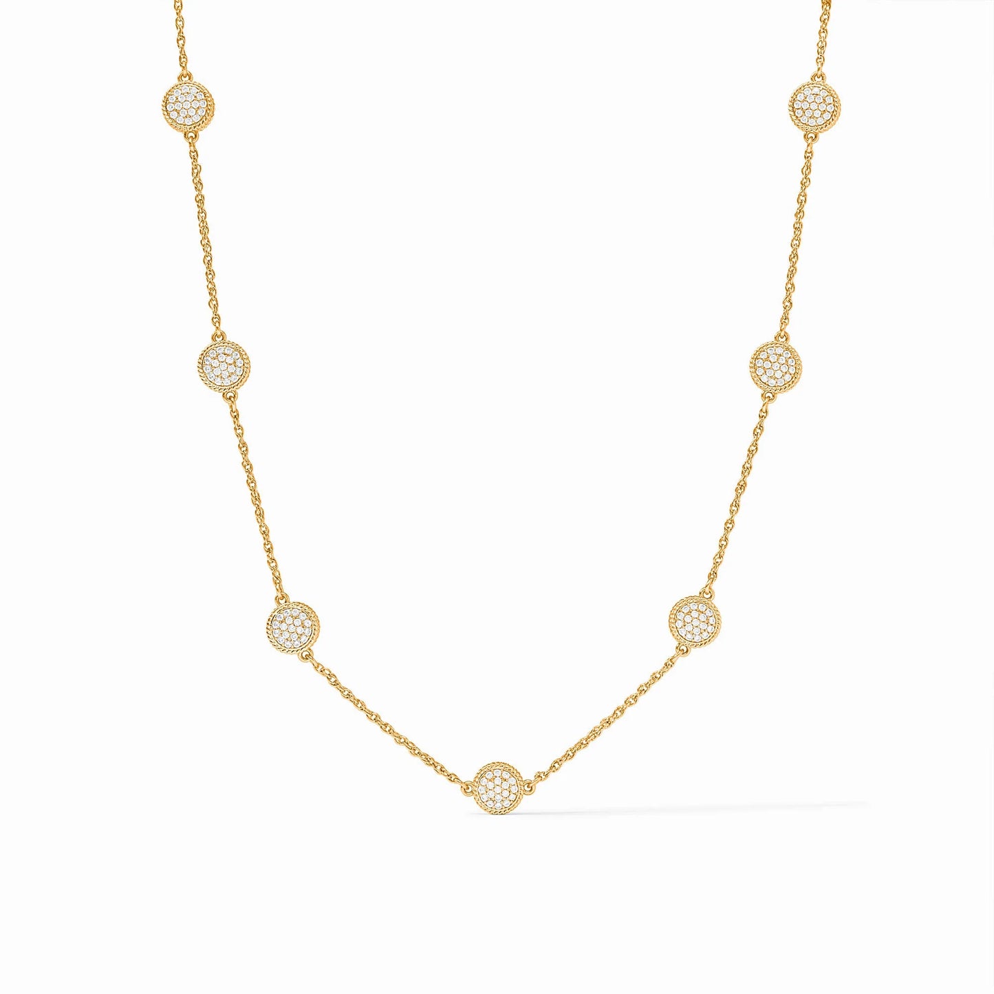 Windsor Delicate Station Necklace - Pave Cubic Zirconia
