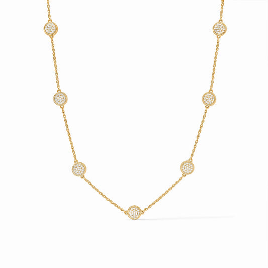 Windsor Delicate Station Necklace - Pave Cubic Zirconia