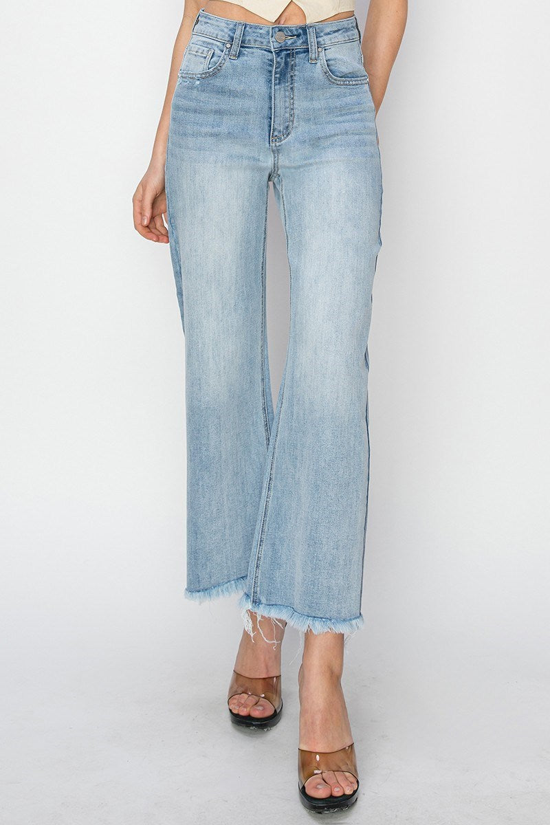 Mel Wide Leg Light Wash Jeans