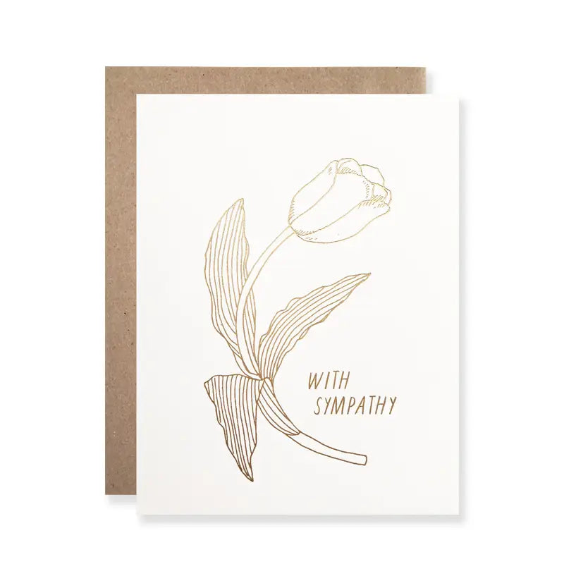 Gold Sympathy Card