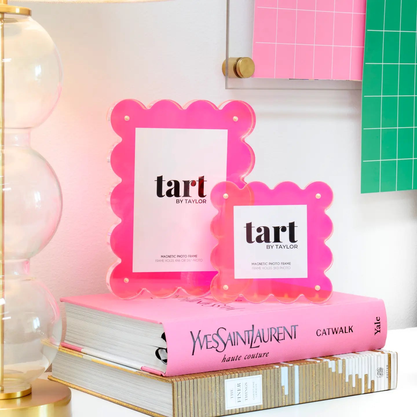 Neon Pink Acrylic Mini Photo Frame