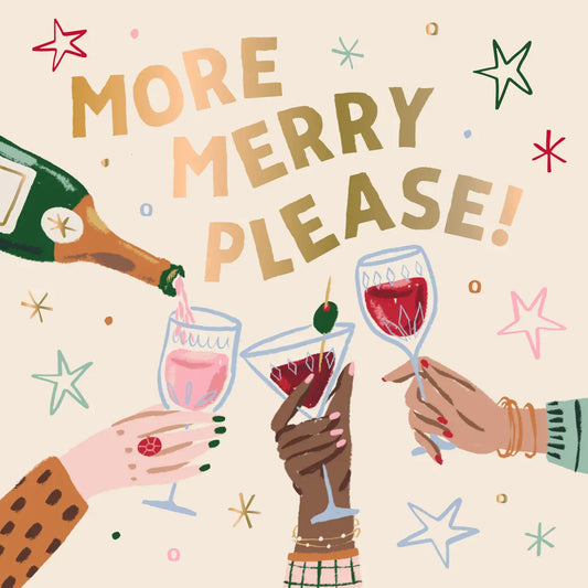 More Merry Please Cocktail Napkins