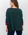 Catalina Crewneck Sweater - Alpine & Lipstick