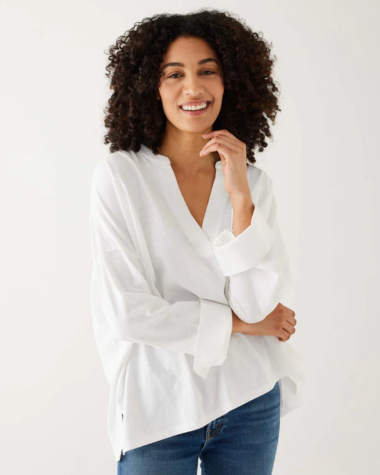 Amelia White Long Sleeve Tee