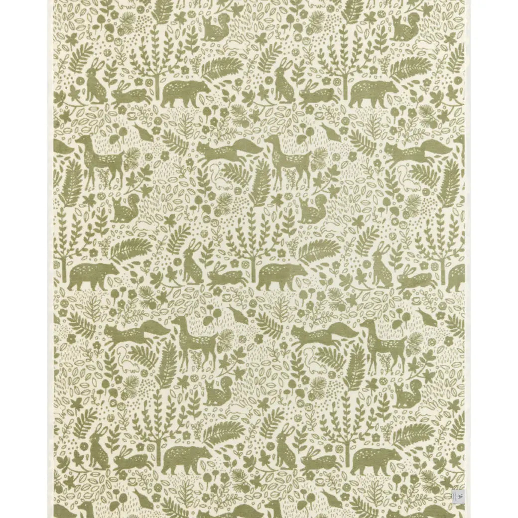 Whimsical Woods Green Blanket