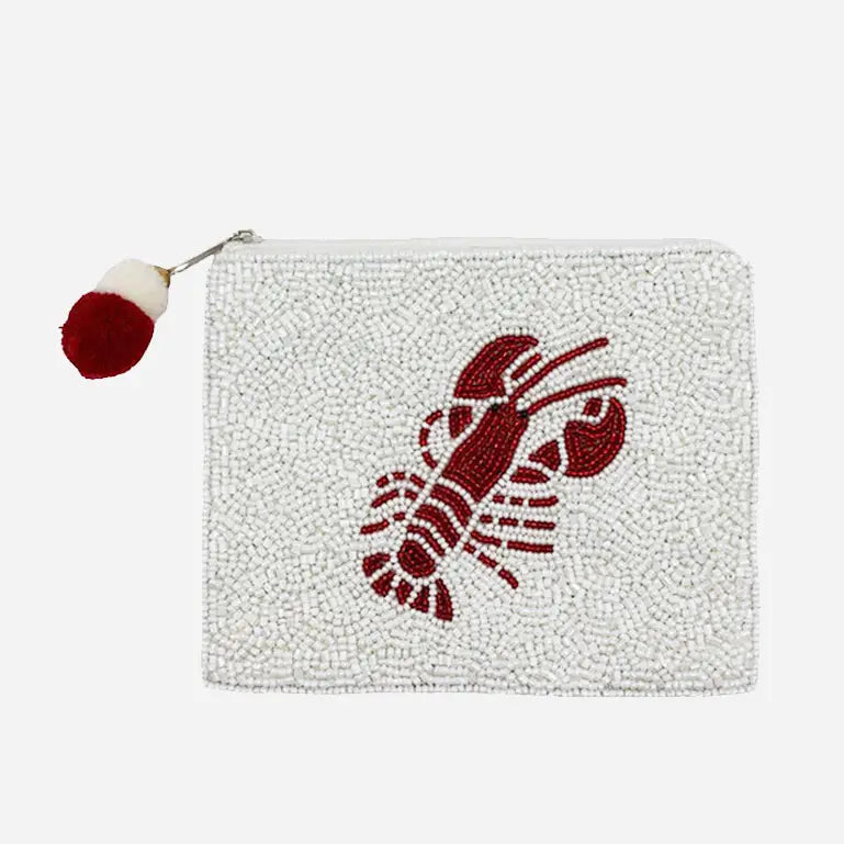Lobster Beaded Pouch