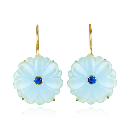 Blue Magnolia Earrings