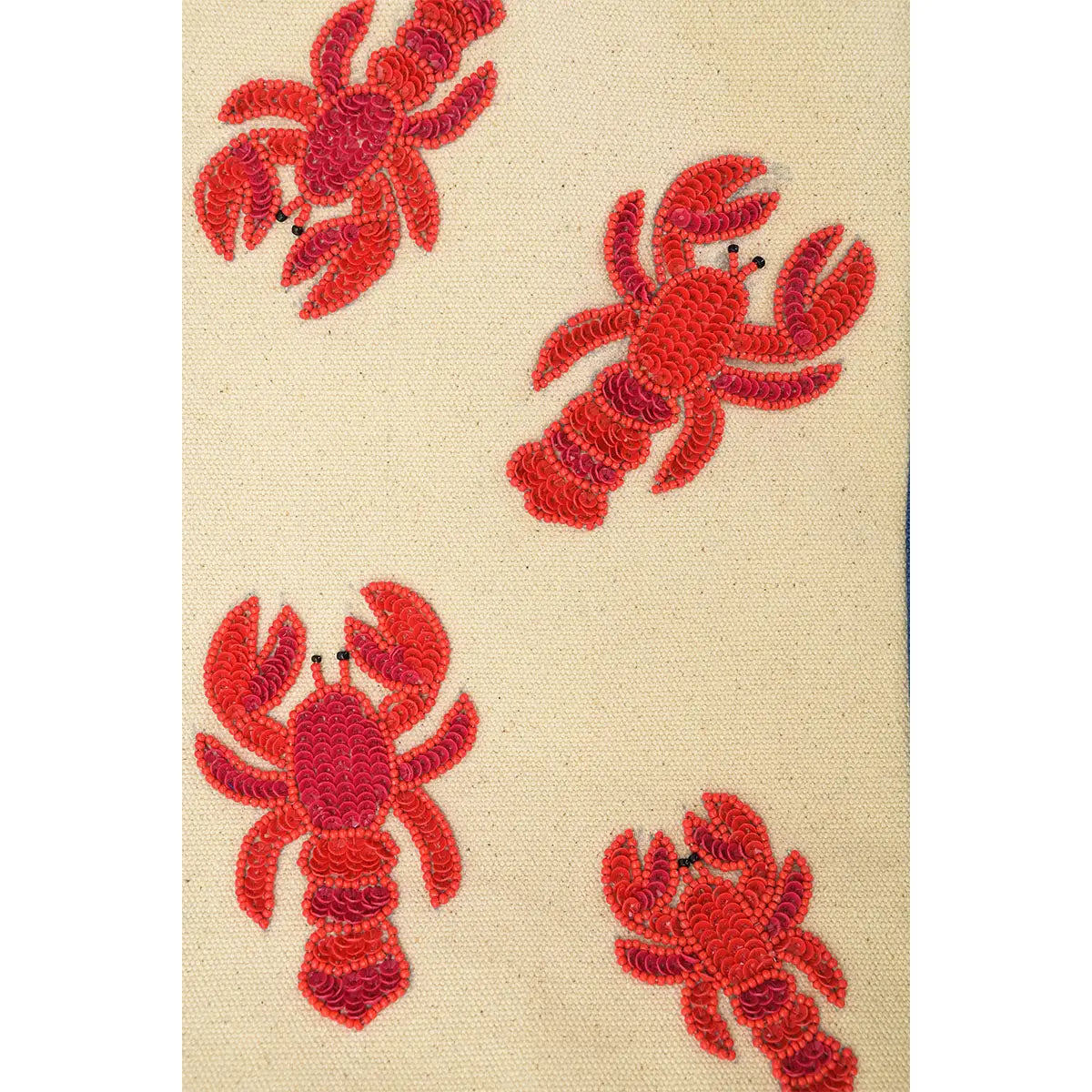 Lobster Beaded Tote Bag