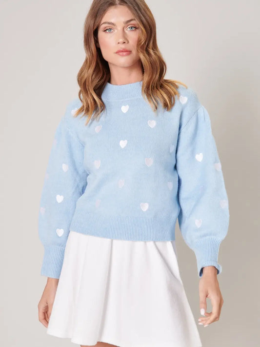 Cross My Heart Blue Sweater