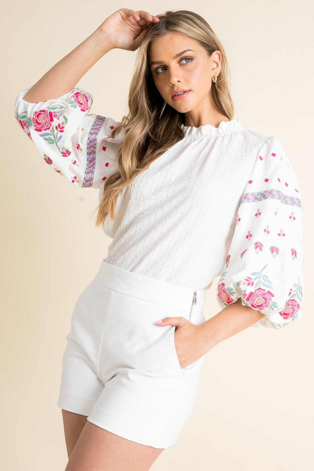 Genevieve Embroidered Top