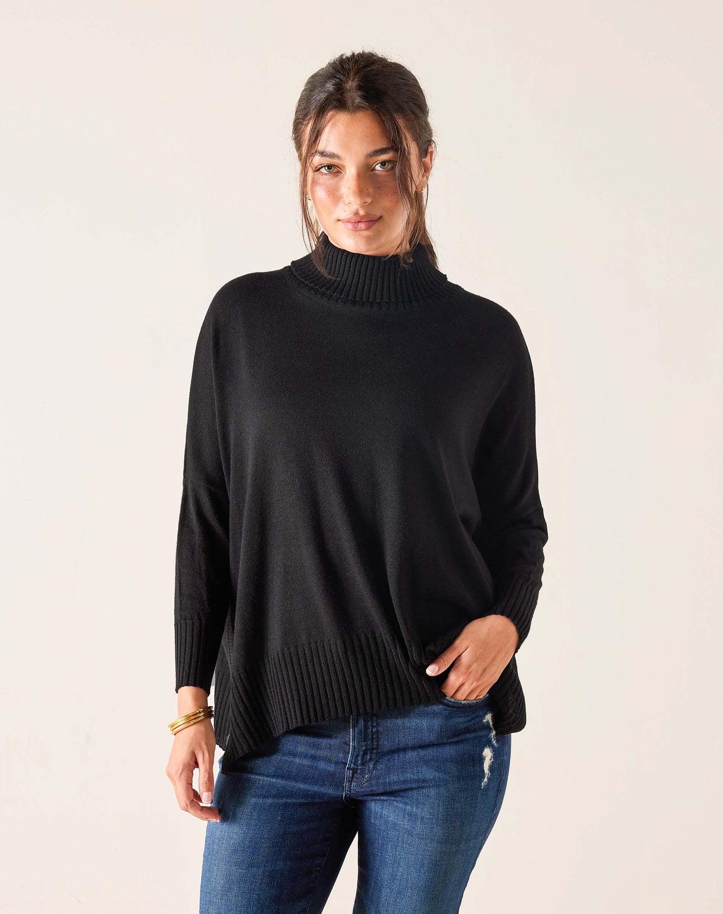 Catalina Turtleneck Sweater - Black