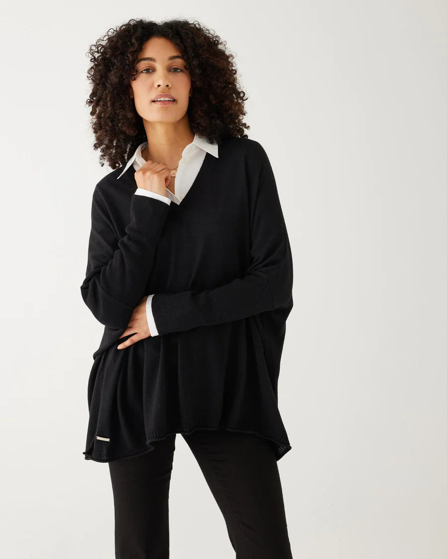 Catalina Black V-Neck Sweater