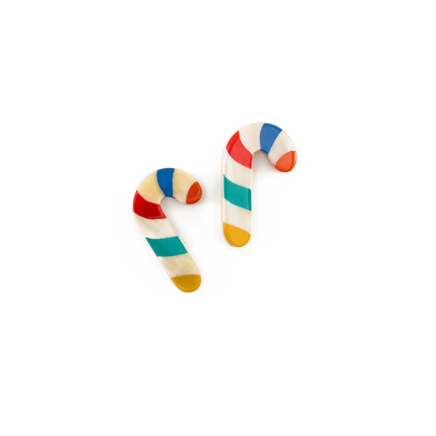 Rainbow Candy Cane Earrings