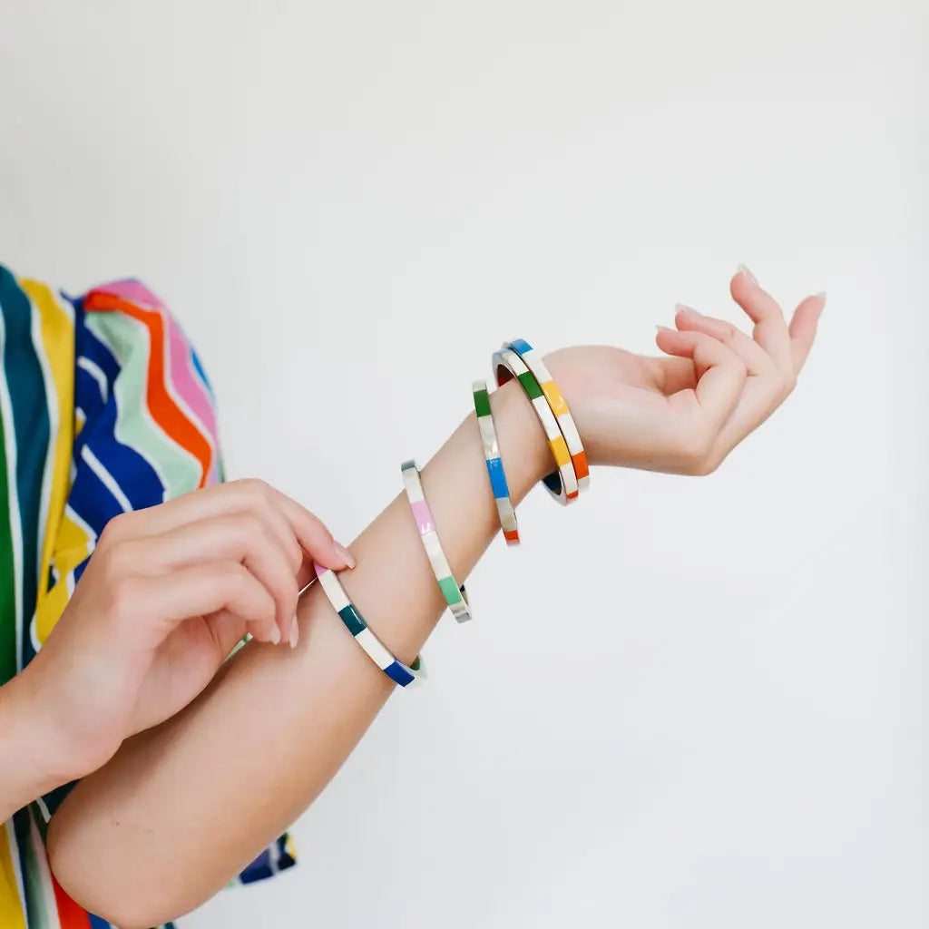 Watercolor Tile Bone Bangle