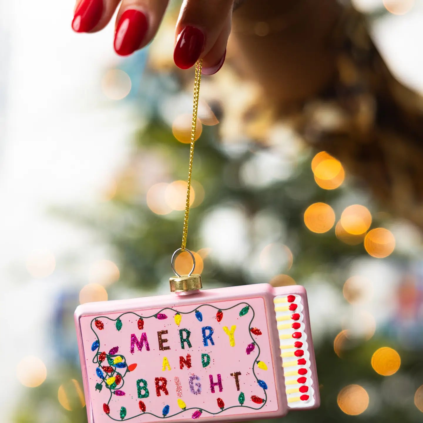 Merry and Bright Matchbox Ornament