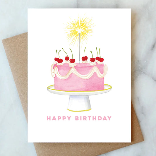 Sparkler Birthday Cake Card