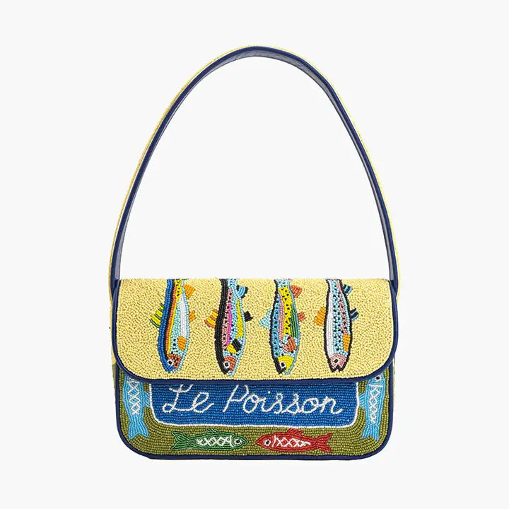 Fish Tales Beaded Shoulder Bag