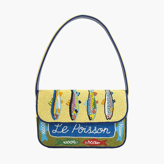 Fish Tales Beaded Shoulder Bag