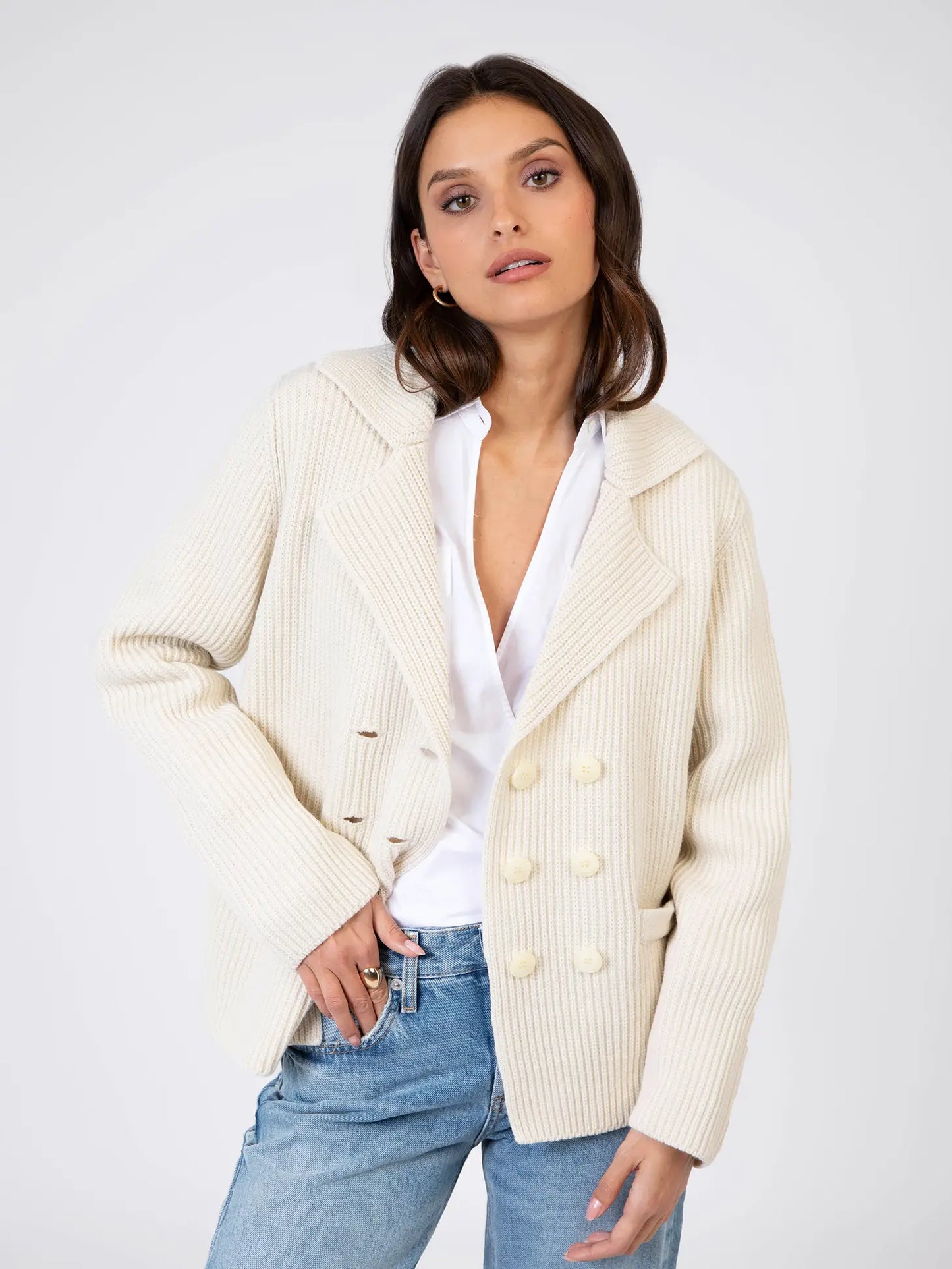 Demi Knit Double Breasted Cardigan