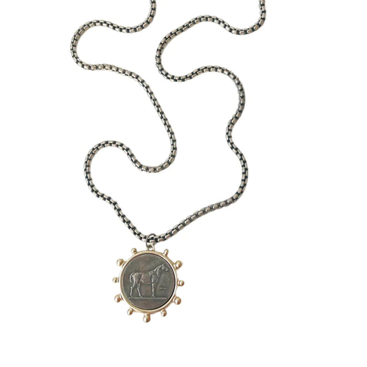 Derby Gold Horse Coin Necklace