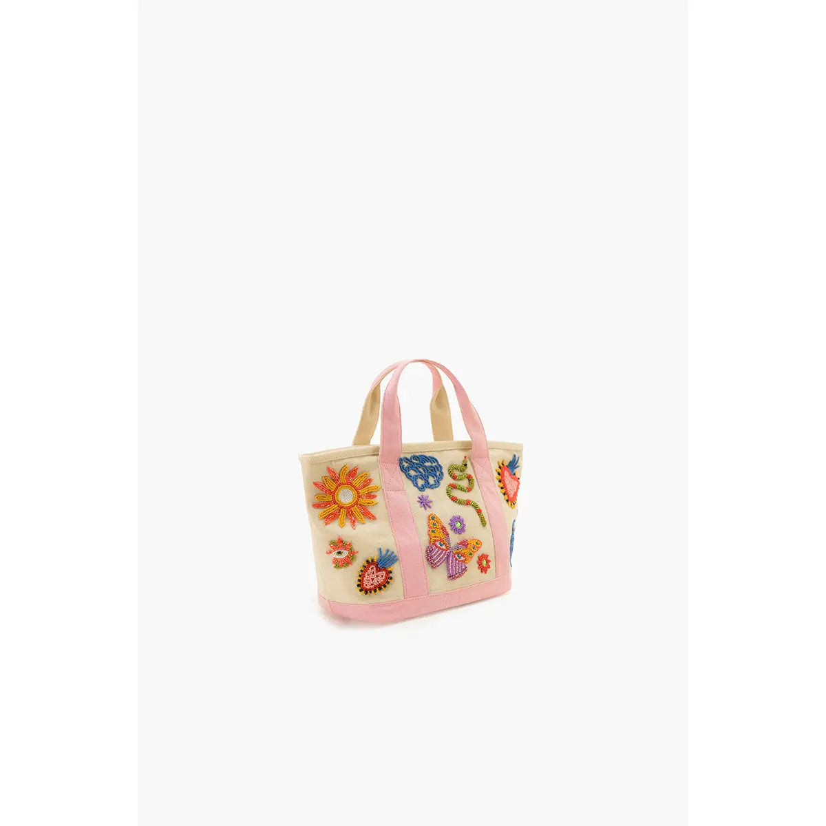 Whimsy Butterfly Beaded Canvas Tote