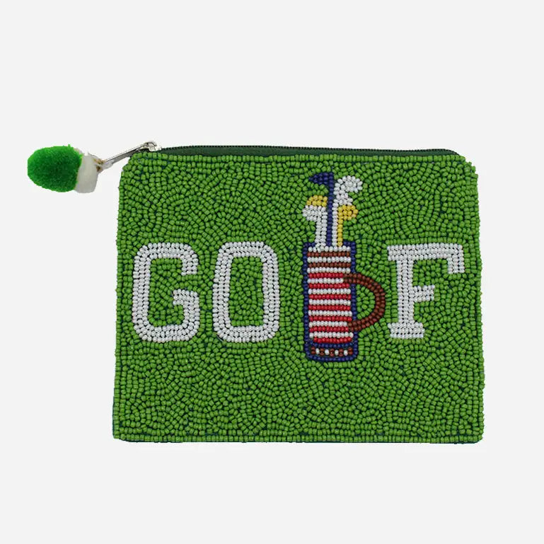 Golf Beaded Pouch