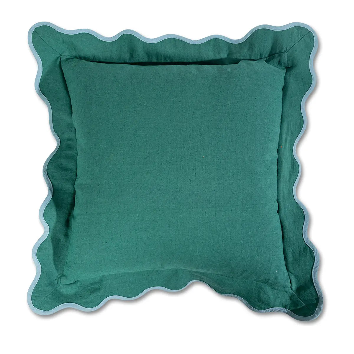 Farrah Green Scalloped Pillow
