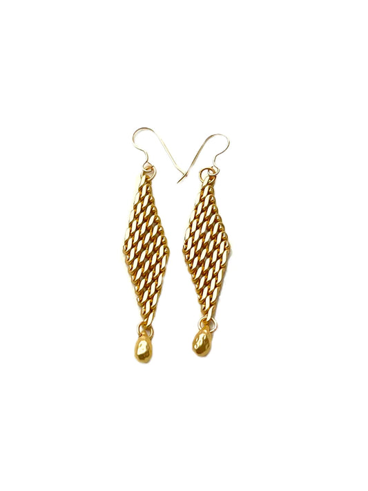 Flapper Gold Earring - Large