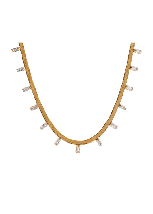 Baguette Gold Necklace