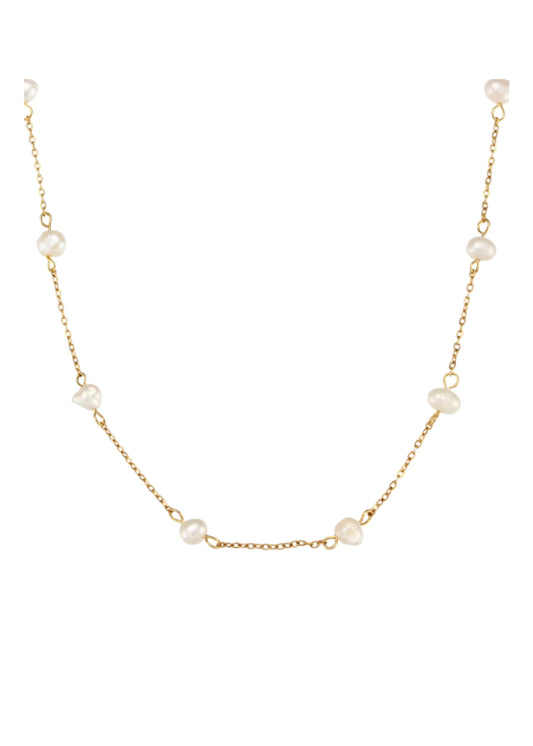 Lucy Gold and Pearl Necklace