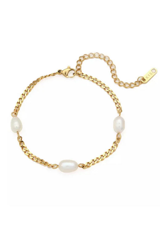 Lucy Gold and Pearl Bracelet