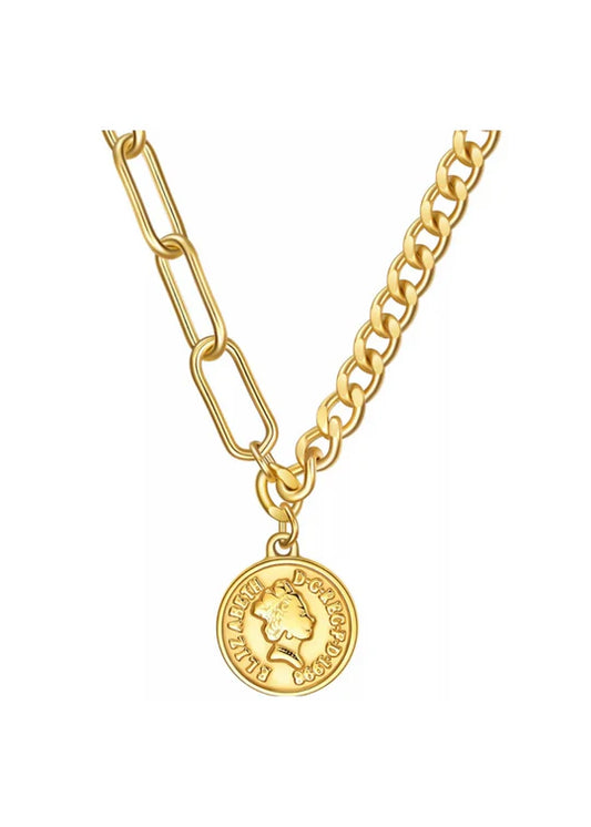 Sarah Gold Coin Necklace